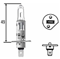 Лампа фар H1 12V 55W   P14.5s
