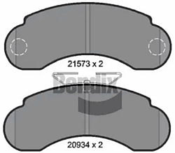 Колодки MB100 - перед - h=14  