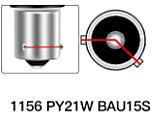 Лампа стоп-сигнала 12V PY21W   BAU15s - желтый