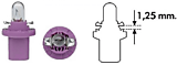 Лампа (пл.цок) 12V 0.4W   B8.5d - фиолетовый